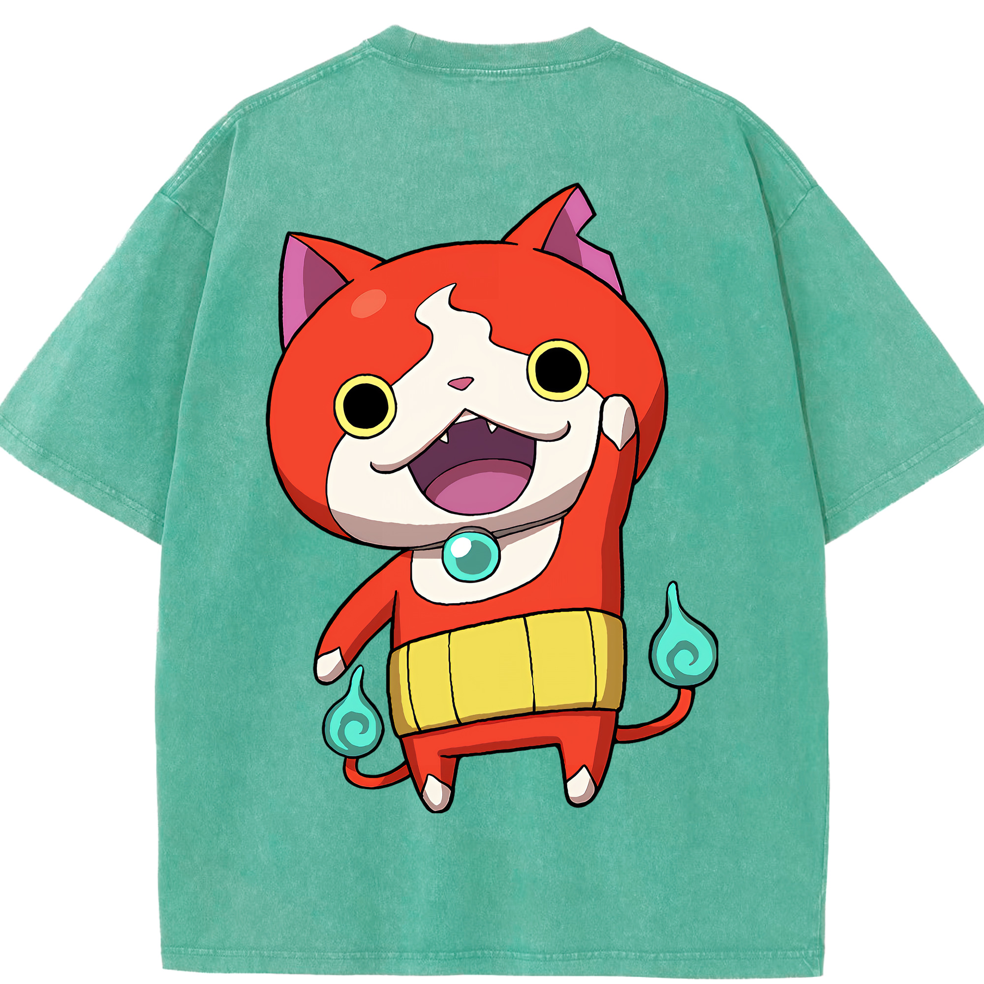 （画像用） 妖怪ウォッチ Yo-kai Watch 綿100% ヴィンテージ風 半袖Tシャツ（背面プリント）